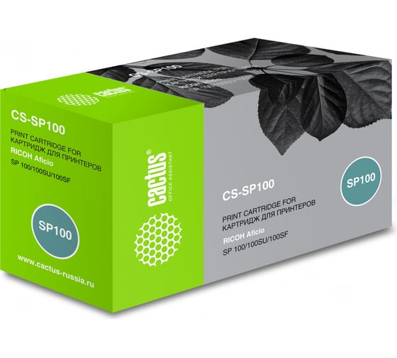 Изображение товара Лазерный картридж Cactus 407059 черный, 2000 страниц, для ricoh sp100/100su/100sf CS-SP100 914187