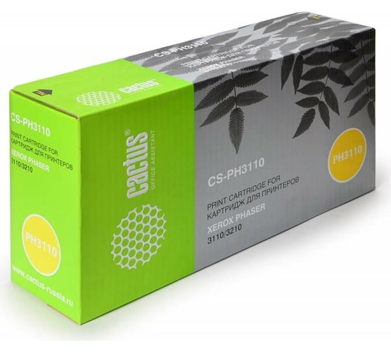 Изображение товара Лазерный картридж Cactus 109r00639 черный, 2500 страниц, для xerox phaser 3110/3210 CS-PH3110 807427