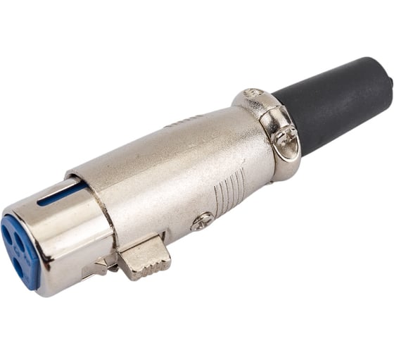 Изображение товара Разъем XLR 3P гнездо Pro Legend металл на кабель с хомутом 70мм, PL2187