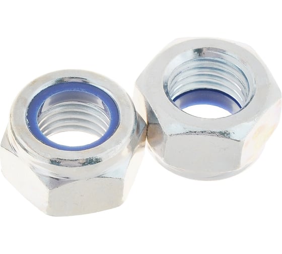 Изображение товара Самостопорящаяся шестигранная гайка с нейлоновым кольцом крепежная техника din 985, м8, 10 шт. 41210