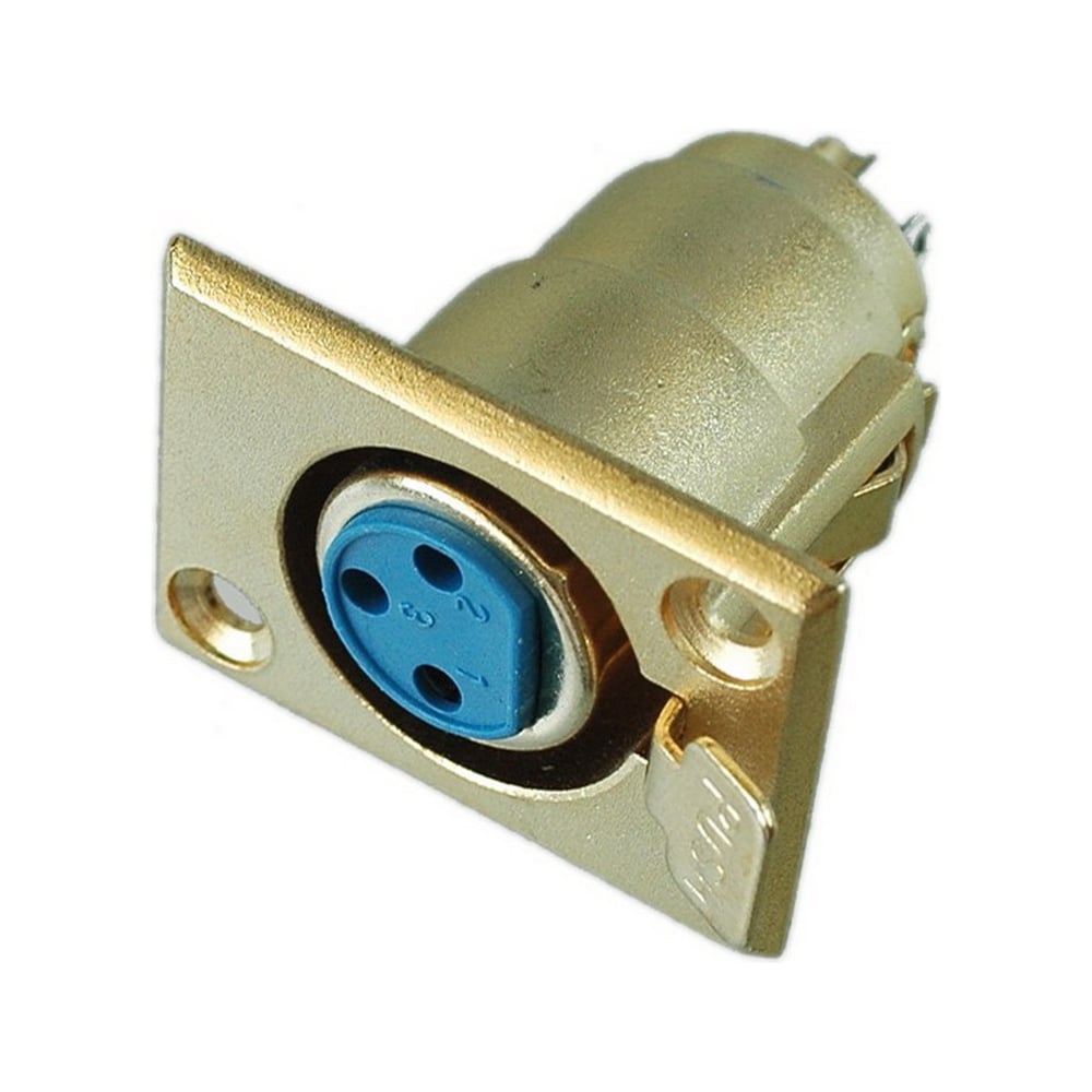 Изображение товара Разъем XLR 3P гнездо Pro Legend металл на корпус Gold PL2193