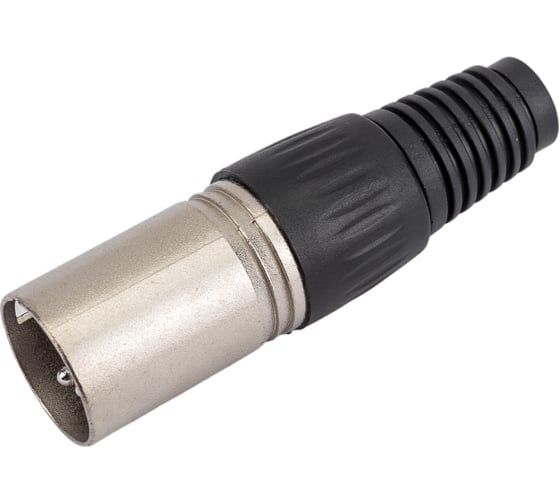 Изображение товара Разъем XLR 3P штекер Pro Legend металл цанга на кабель, черный, PL2172