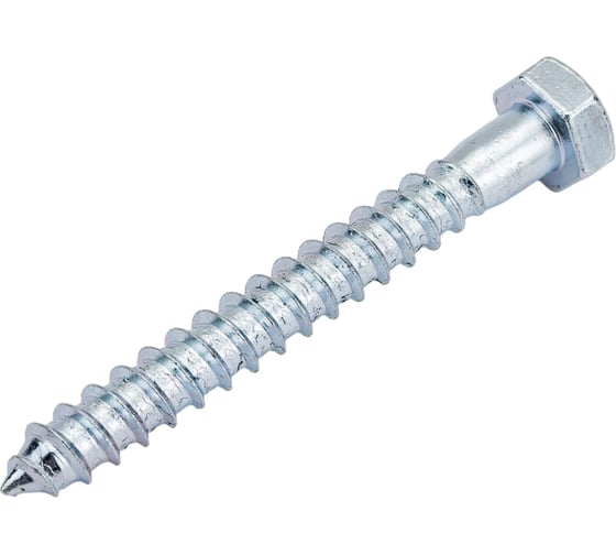 Изображение товара Шуруп с шестигранной головкой крепежная техника 12x100 10 шт. 497188 БК