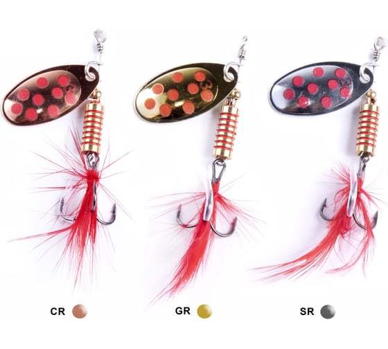 Изображение товара Вращающиеся блесны Lucky John SPIN X ROUND 03 8.0г, CR/GR/SR, 3шт LJSR03-001SET