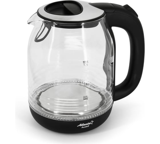 Изображение товара Стеклянный электрический чайник Atlanta ATH-2469 black