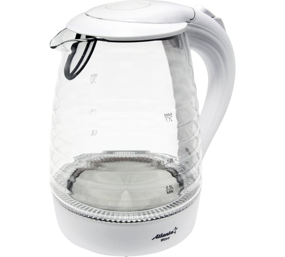 Изображение товара Стеклянный электрический чайник Atlanta ATH-2467 white