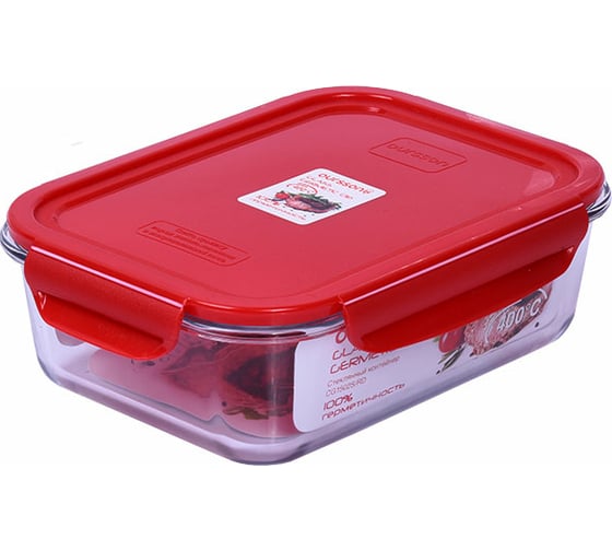 Изображение товара Стеклянный контейнер OURSSON красный CG1502S/RD