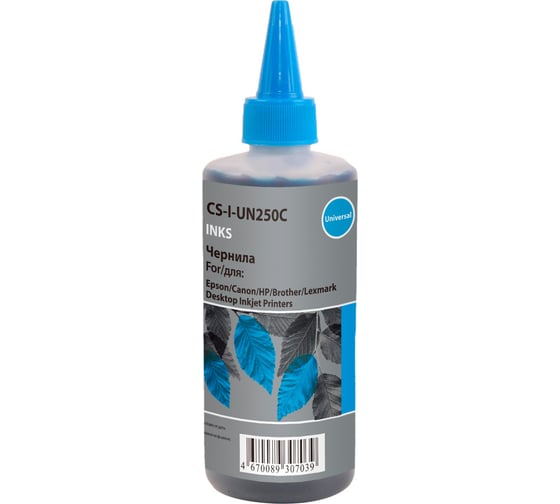 Изображение товара Чернила Cactus голубой 250мл для hp/lexmark/canon/epson/brother CS-I-UN250C 1651354