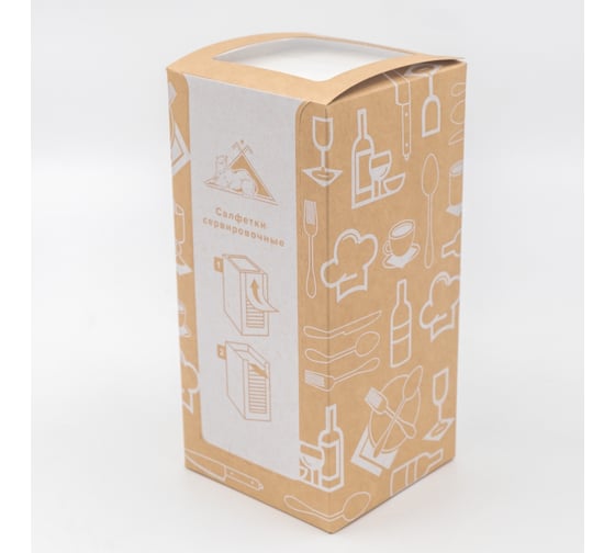 Изображение товара Сервировочные салфетки Сыктывкарские белые, 2 слоя, 200 шт. СДК2.200-20