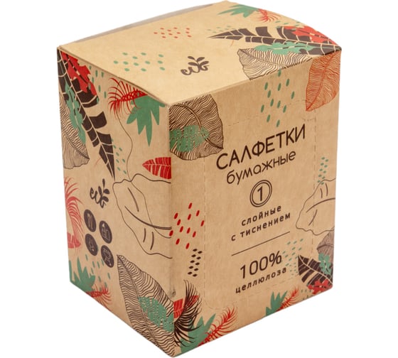 Изображение товара Диспенсерные салфетки Сыктывкарские 1 слой, 100 шт., в коробке СДК1.1