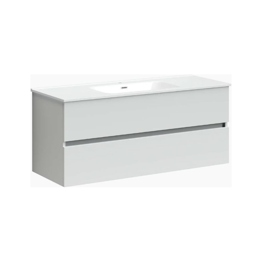 Изображение товара Подвесная тумба Sancos Urban 1190x450x550 с двумя ящиками белый глянец