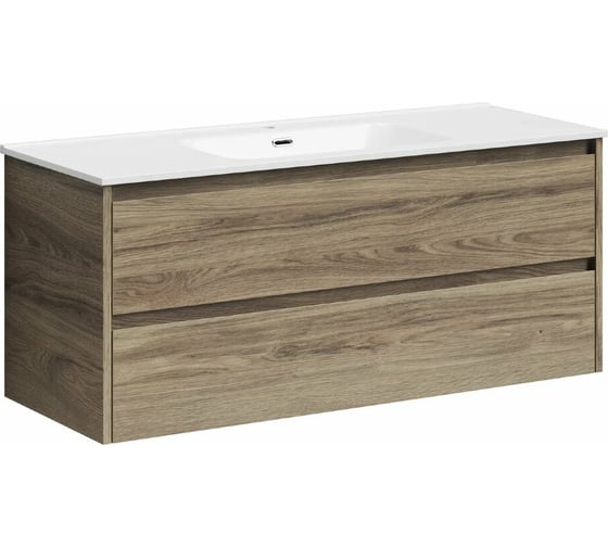 Изображение товара Подвесная тумба Sancos Libra 1190x450x500, c двумя ящиками оснащенными доводчиками, дуб чарльстон, арт. LB120-1ECH