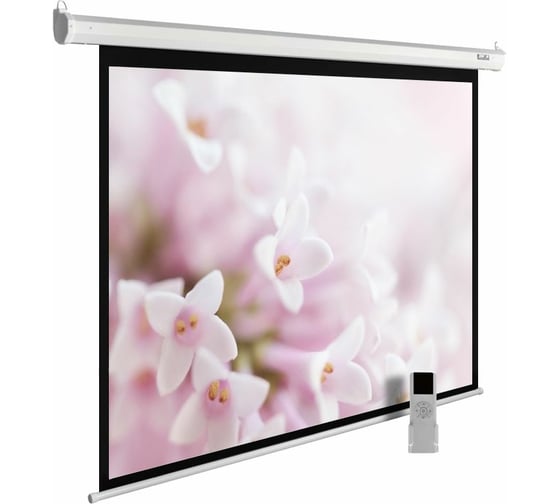 Изображение товара Настенно-потолочный рулонный экран Cactus MotoExpert 1:1, 240x240 см, белый, моторизованный привод CS-PSME-240X240-WT 407831