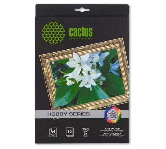 Изображение товара Фотобумага для струйной печати Cactus А4, 190г/м2, 10 листов, матовая апельсин CS-DA419010 805811