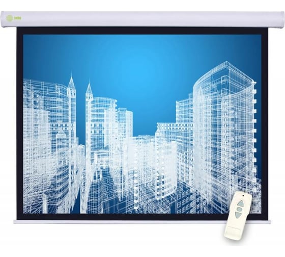 Изображение товара Настенно-потолочный рулонный экран Cactus Motoscreen 4:3, 152x203 см, моторизованный привод CS-PSM-152X203 359063