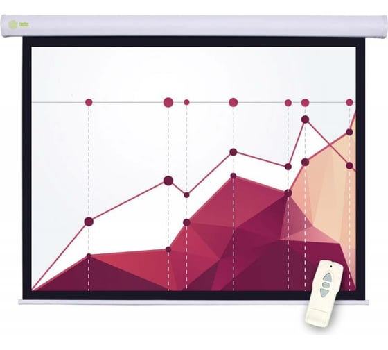 Изображение товара Настенно-потолочный рулонный экран Cactus Motoscreen 4:3, 183x244 см, моторизованный привод CS-PSM-183X244 359064