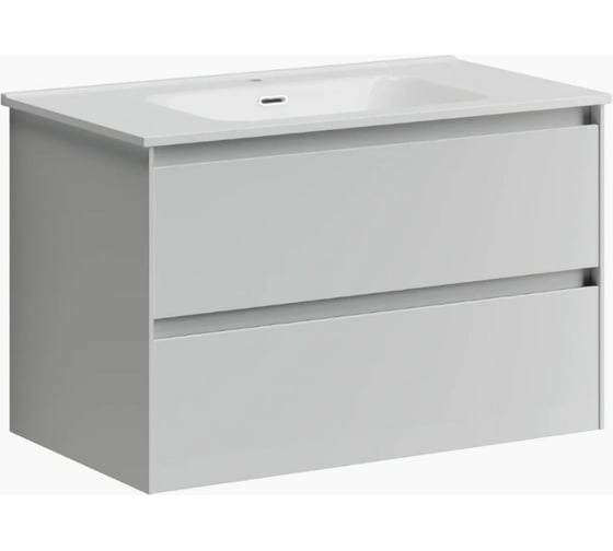 Изображение товара Подвесная тумба Sancos Cento 890x450x500, c двумя ящиками оснащенными доводчиками, белый глянец, арт. CN90W