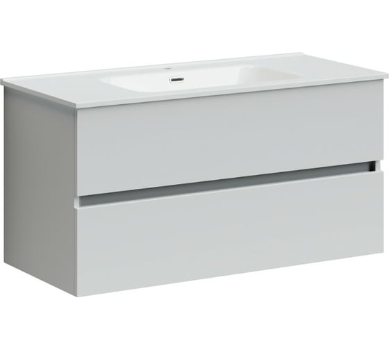 Изображение товара Подвесная тумба Sancos Urban 990x450x550, c двумя ящиками оснащенными доводчиками, белый глянец, арт. UR100W