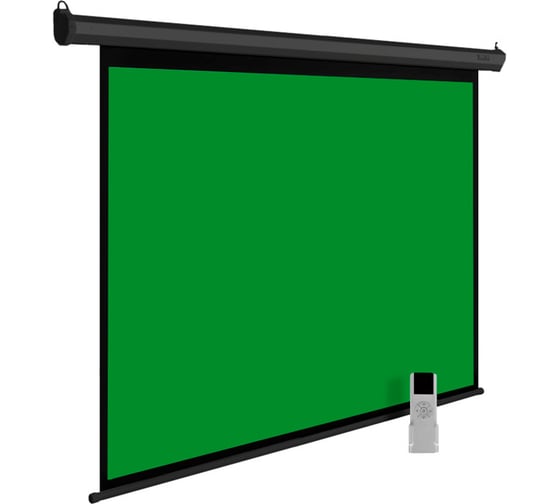 Изображение товара Настенно-потолочный рулонный экран Cactus GreenMotoExpert 1:1, 200x200 см CS-PSGME-200X200 1070234