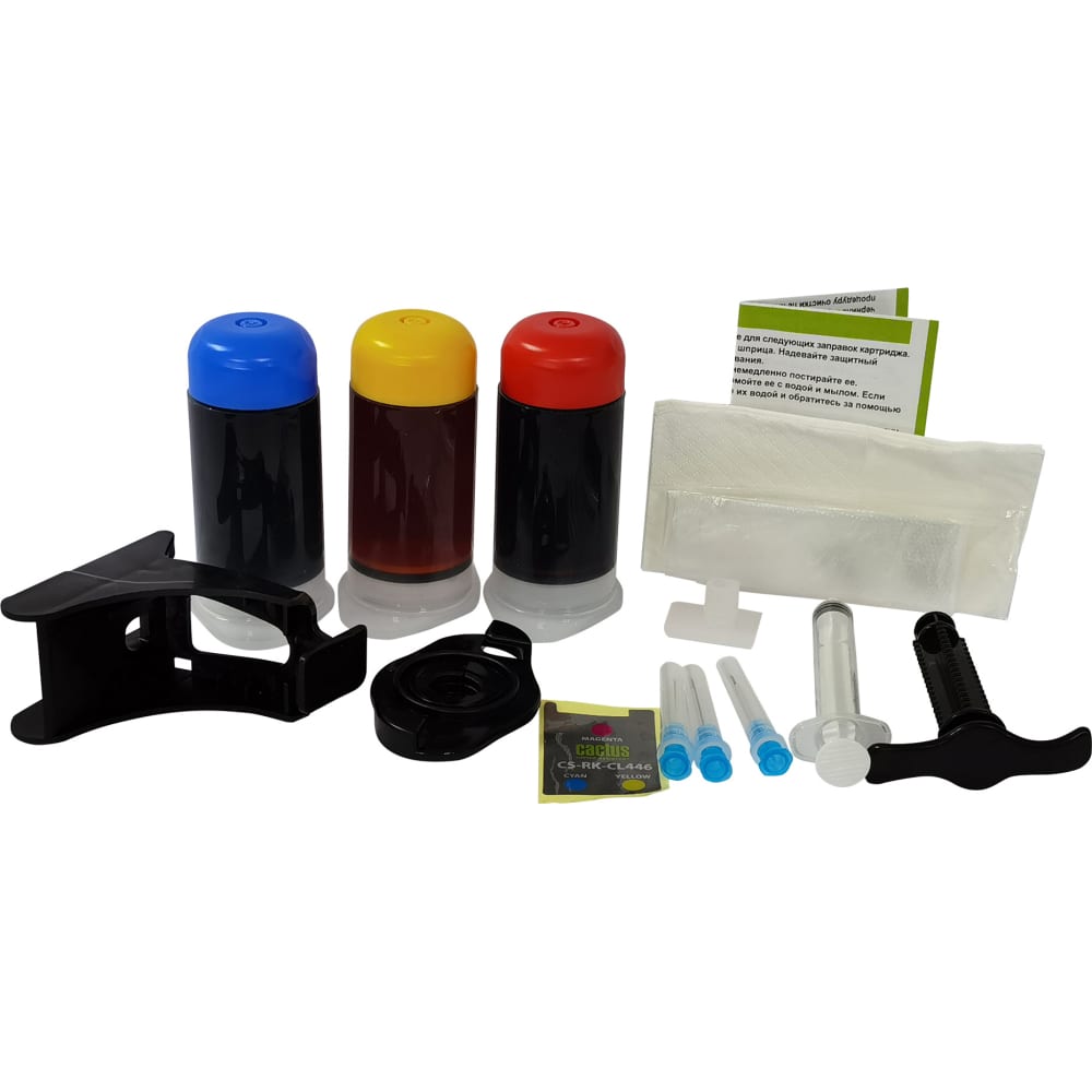Многоцветный заправочный набор для epson l800/l810/l850/l1800 Cactus заправочный комплект для струйного принтера cactus cs rk cz110 112 ной