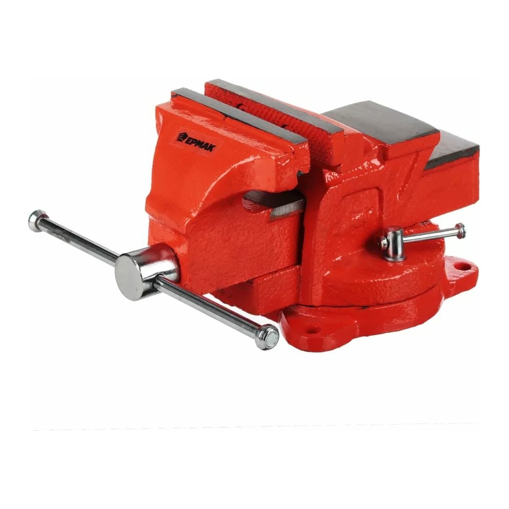 Изображение товара Слесарные тиски ЕРМАК с поворотным механизмом 100 мм модель 668-009