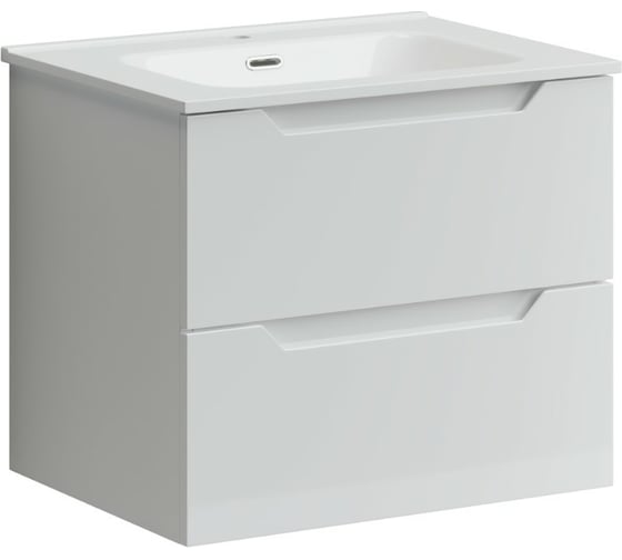 Изображение товара Подвесная тумба Sancos Norma 2.0 590x450x500, c двумя ящиками оснащенными доводчиками, белый глянец, арт. NR2.060W