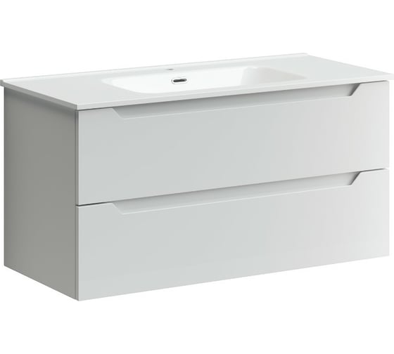 Изображение товара Подвесная тумба Sancos Norma 2.0 890x450x500, c двумя ящиками оснащенными доводчиками, белый глянец, арт. NR2.090W