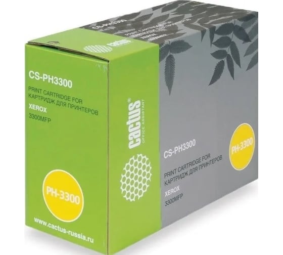 Изображение товара Лазерный картридж Cactus 106r01412 черный, 8000 страниц, для xerox phaser 3300/3300mfp CS-PH3300 690204