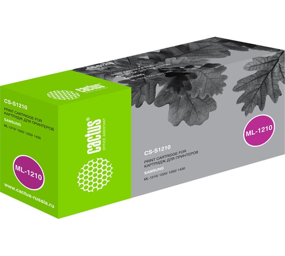 Изображение товара Лазерный картридж Cactus ml-1210d3 черный, 2500 страниц, для samsung ml-1210/1220/1250/1430 CS-S1210 690225