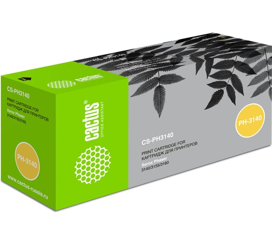 Изображение товара Лазерный картридж Cactus 108r00908 черный, 1500 страниц, для xerox phaser 3140/3155/3160 CS-PH3140 690200