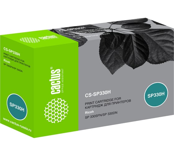Изображение товара Лазерный картридж Cactus 408281 черный, 7000 страниц, для ricoh aficio sp 330dn/330sfn/330sn CS-SP330H 1162126