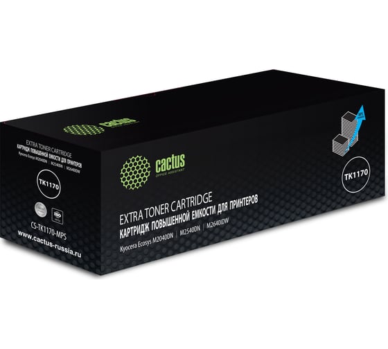 Изображение товара Лазерный картридж Cactus tk-1170x черный, 12000 страниц, для kyocera ecosys m2040dn/ m2540 CS-TK1170-MPS 1394586