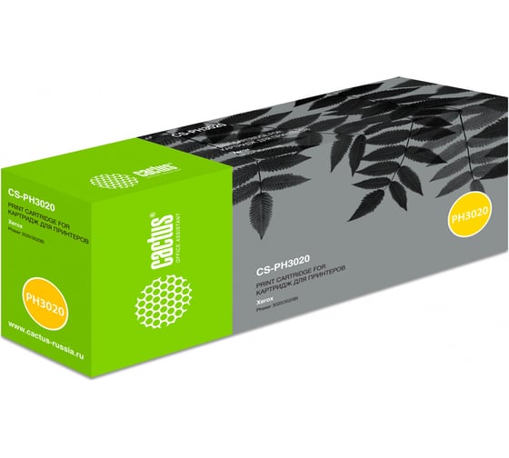 Изображение товара Лазерный картридж Cactus 106r02773 черный, 1500 страниц, для xerox phaser 3020/3020bi CS-PH3020 364621