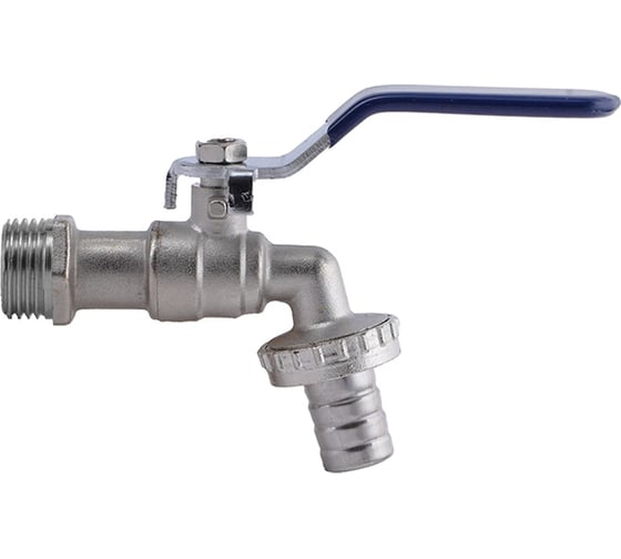 Изображение товара Шаровый водоразборный кран TITAN LOCK со штуцером, резьба BSP 3/4", нержавеющая сталь TL75BCV