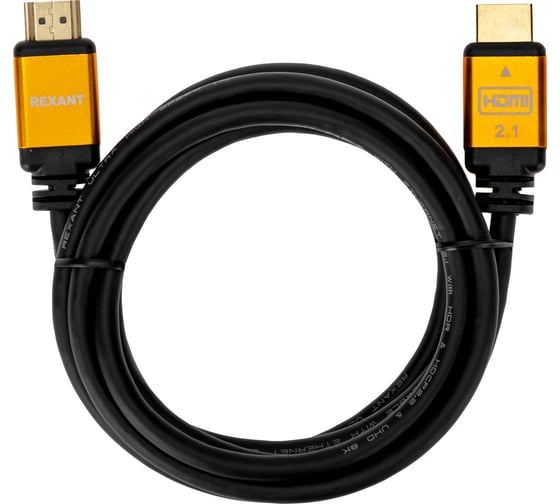 Изображение товара Кабель hdmi REXANT 2.1 8k gold 2 м 17-6004
