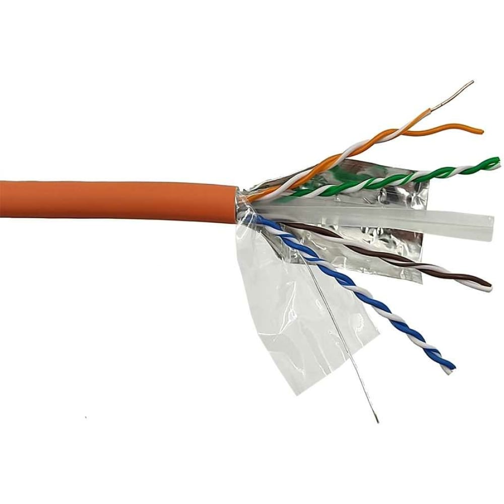 Кабель FTP LANMASTER кабель информационный lanmaster lan 5eftp lszh or кат 5e f utp 4x2x24awg lszh внутренний 305м оранжевый