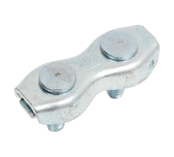 Изображение товара Двойной зажим для стальных канатов vipкрепеж duplex 2 мм, 1 шт. 12302 VIP