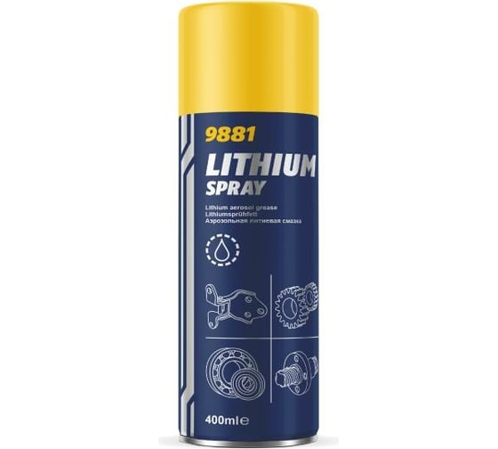 Изображение товара Смазка литиевая MANNOL LITHIUM SPRAY 400 мл 9881
