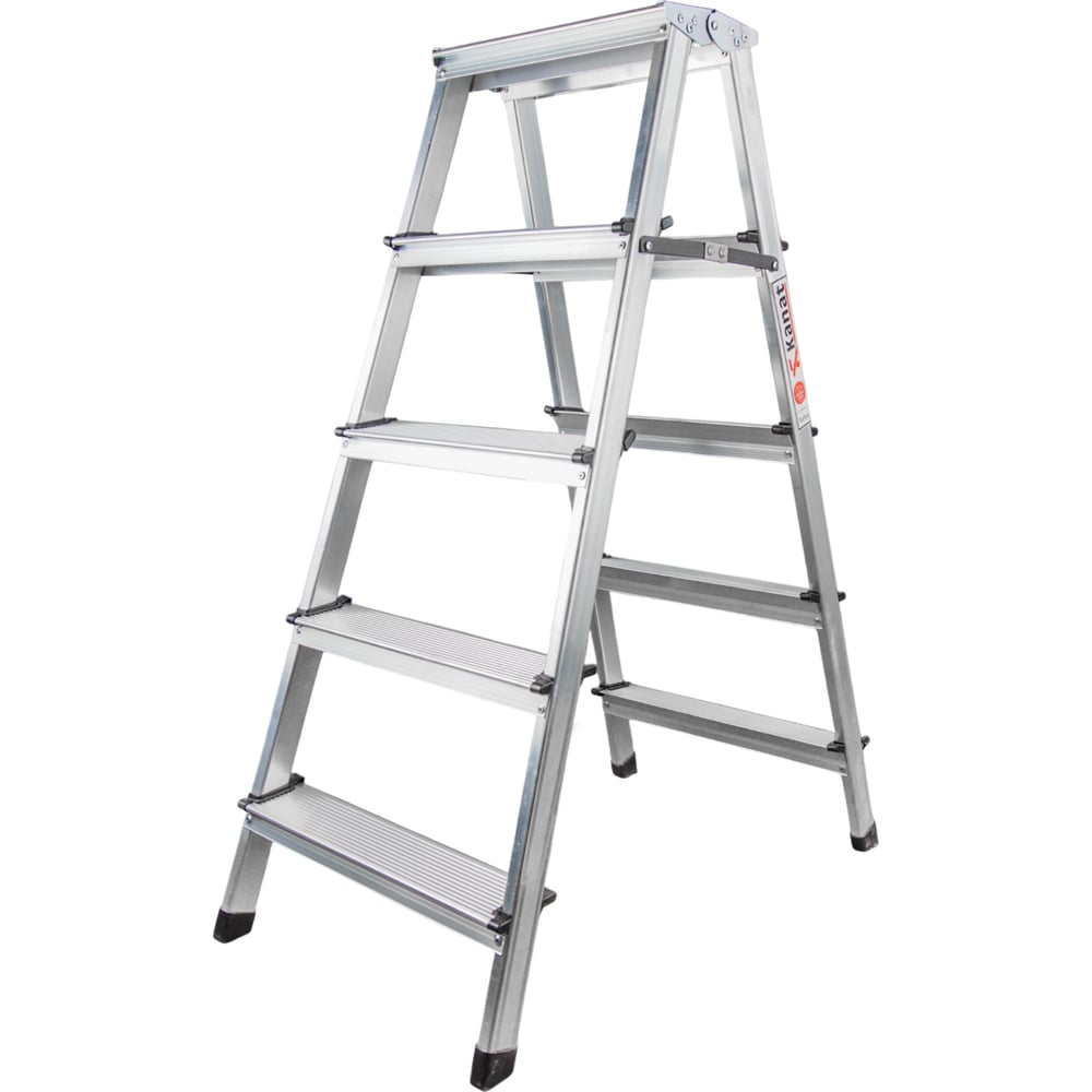 Изображение товара Алюминиевая стремянка Kanat twin 10 ступеней (5+5) KAM-115 надежная легкая и безопасная