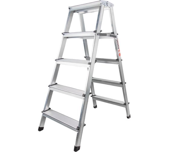 Изображение товара Стремянка двухсторонняя Kanat алюминиевая 5 ступеней KAM-115