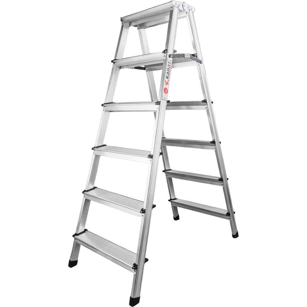 Изображение товара Алюминиевая стремянка Kanat twin 12 ступеней KAM-116