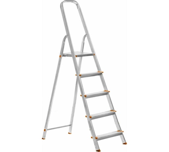 Изображение товара Алюминиевая стремянка BOHRER 7 ступеней, рабочая высота 3.47 м 10207