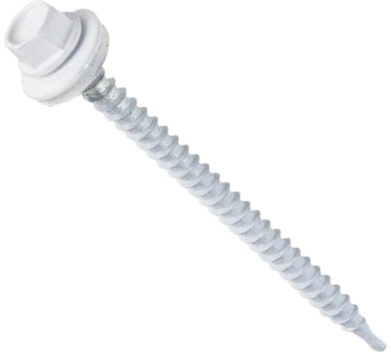 Изображение товара Кровельный саморез крепежная техника белый 4,8x70, ral 9003 100 шт. 420207 БК