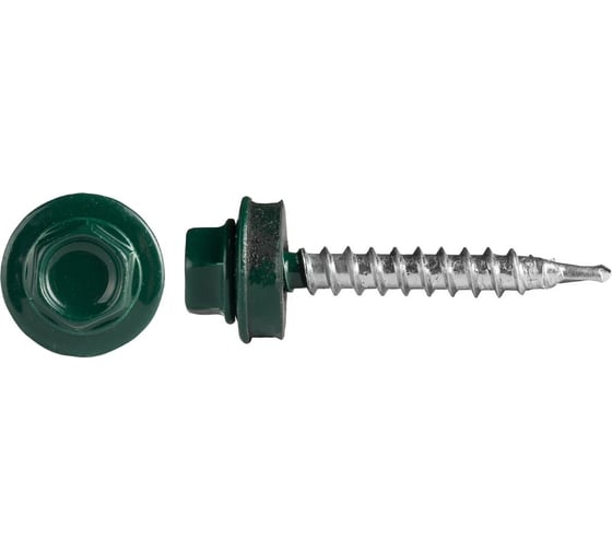 Изображение товара Кровельный саморез крепежная техника зеленый мох 4,8x35, ral 6005 25 шт. 11122