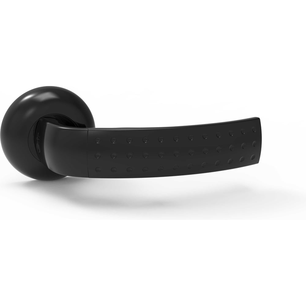 Изображение товара Ручка дверная на фланце CRIT РФ-6690А черная для межкомнатных дверей