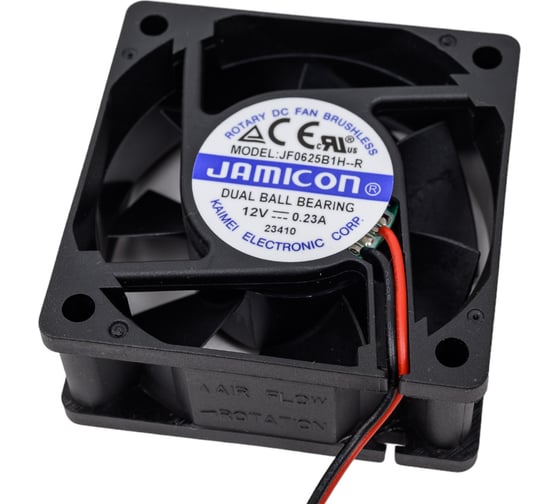 Изображение товара Вентилятор Jamicon JF0625B1H 60х60х25 12В с разъемом 2 конт.MOLEX 5239-2(PHU-2) С00033829
