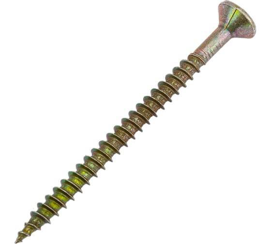 Изображение товара Шуруп качественный крепеж желтый цинк, 4,5x60, 500 шт. 2000651 КЧ