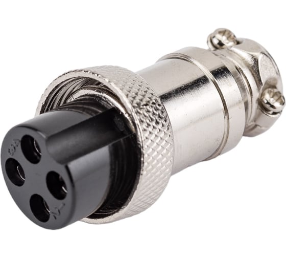 Изображение товара Разъем MIC16 4P гнездо Pro Legend металл на кабель, PL2202