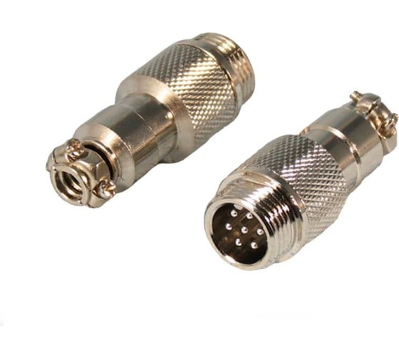 Изображение товара Разъем MIC12 7P штекер Pro Legend металл на кабель, PL2227