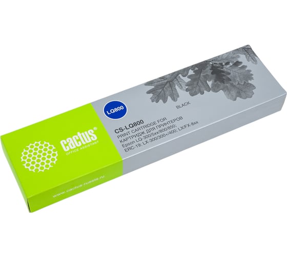 Изображение товара Матричный картридж для epson lq-300/5xx/800/850/erc-19/lx-300/300+/400/mx 80 Cactus черный CS-LQ800 690250